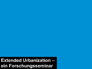 extended urbanization ein forschugnsseminar