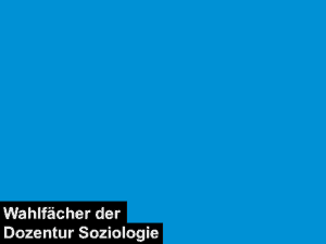 wahlfaecher der dozentur soziologie