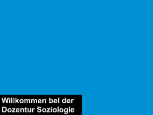 willkommen bei der dozentur soziologie